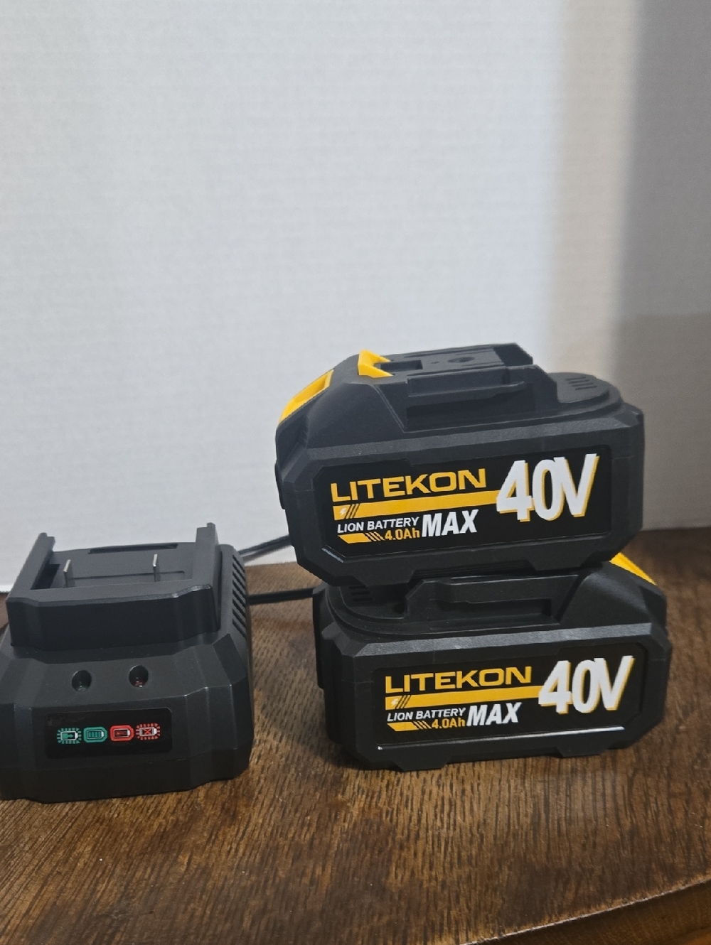 Litekon 40V 4.0Ah Lithium-Ion Rechargeable  Battery 2-Pack + Charger
